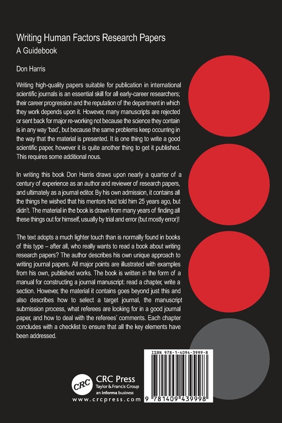 Rückseitencover Writing Human Factors Research Papers