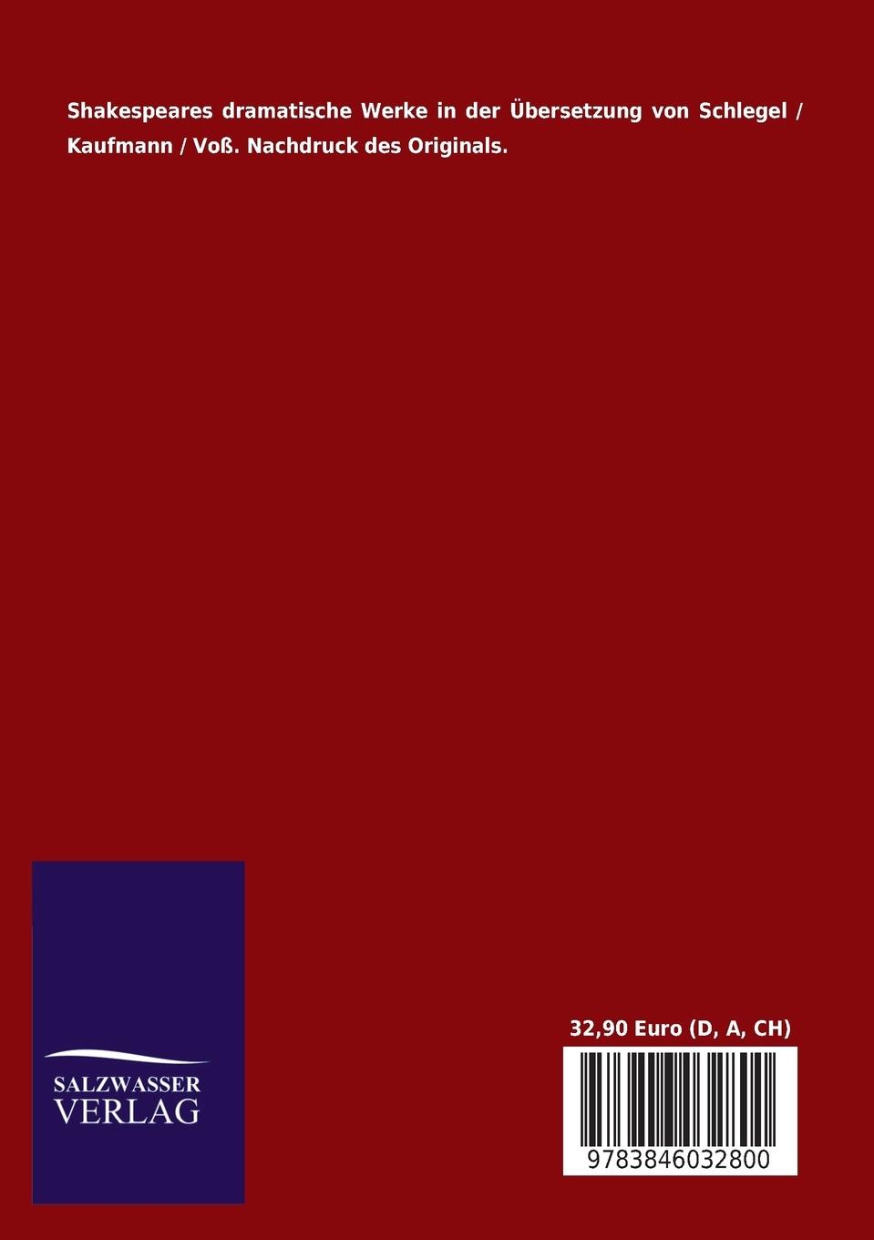 Rückseitencover Shakespeares dramatische Werke