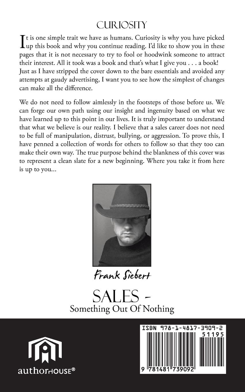 Rückseitencover Sales - Something Out of Nothing