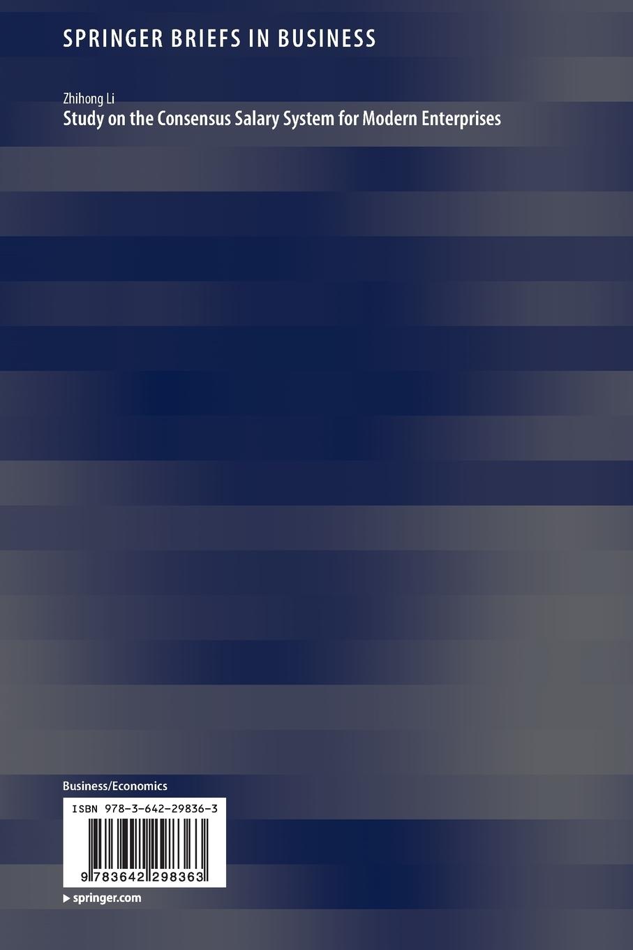 Rückseitencover Study on the Consensus Salary System for Modern Enterprises