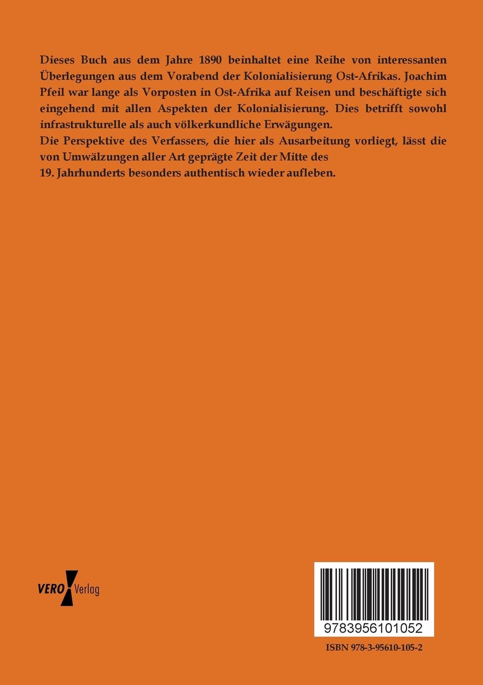Rückseitencover Vorschläge zur praktischen Kolonisation in Ost-Afrika