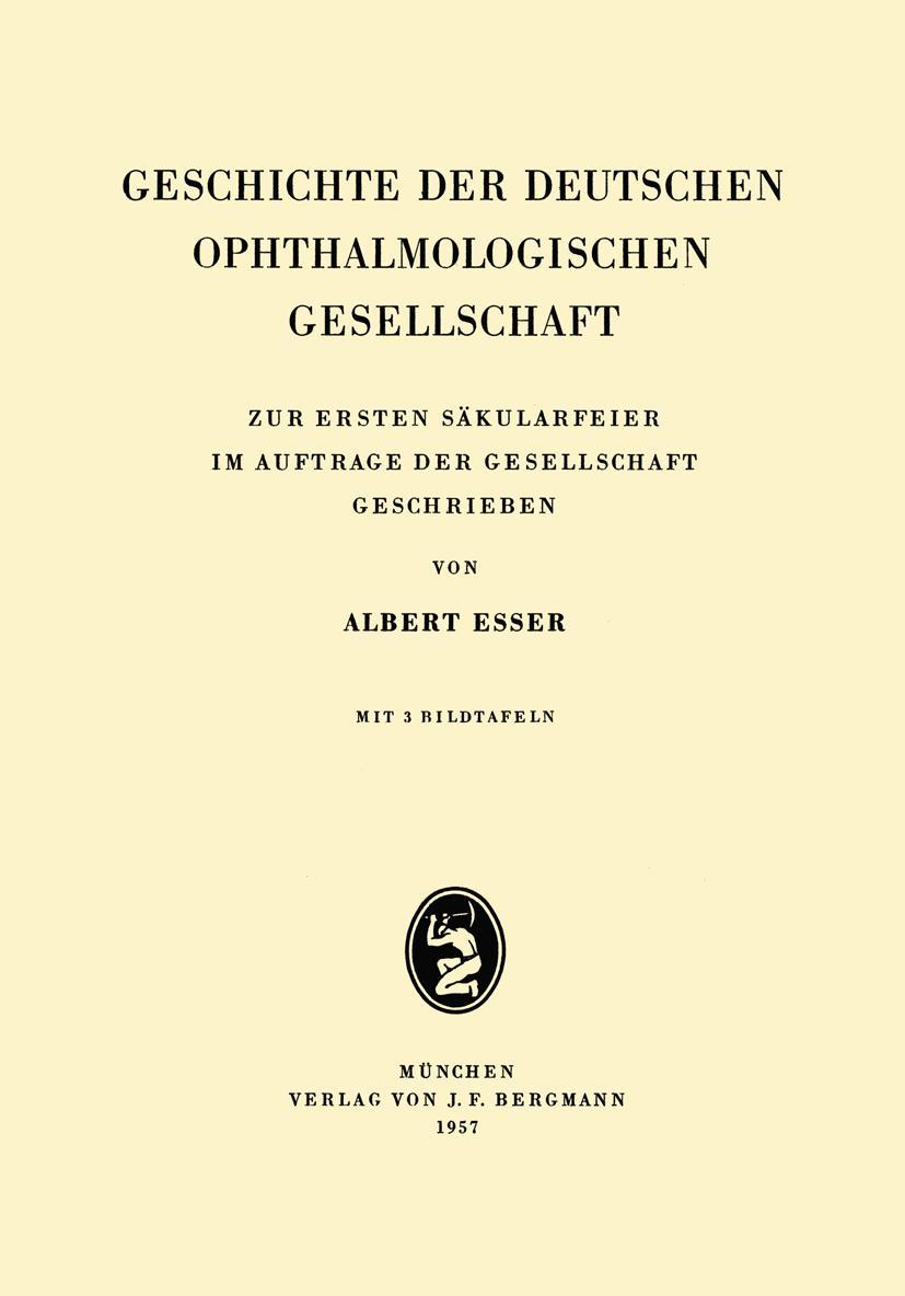 Vorderes Coverbild Geschichte der Deutschen Ophthalmologischen Gesellschaft