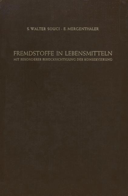 Vorderes Coverbild Fremdstoffe in Lebensmitteln