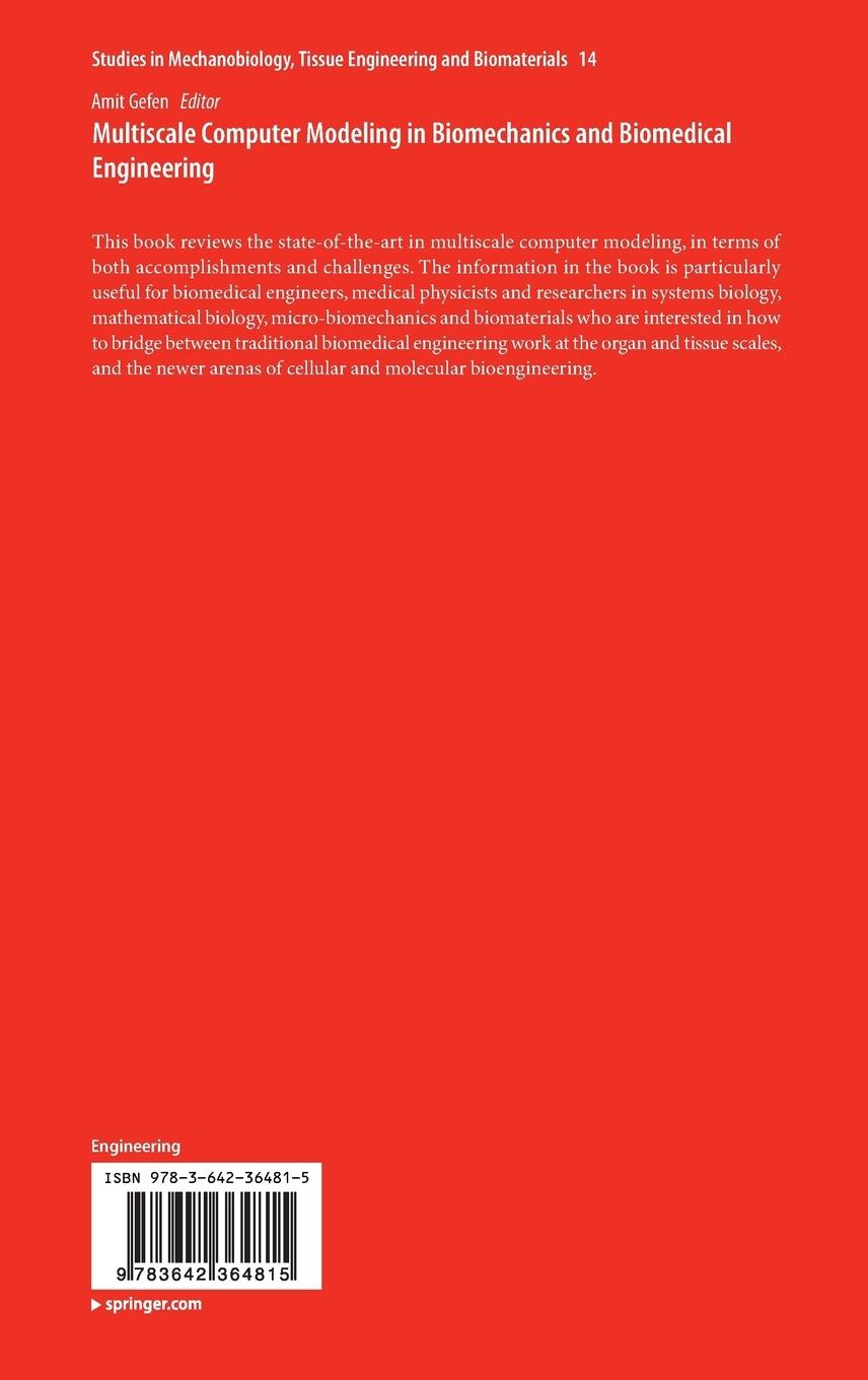 Rückseitencover Multiscale Computer Modeling in Biomechanics and Biomedical Engineering