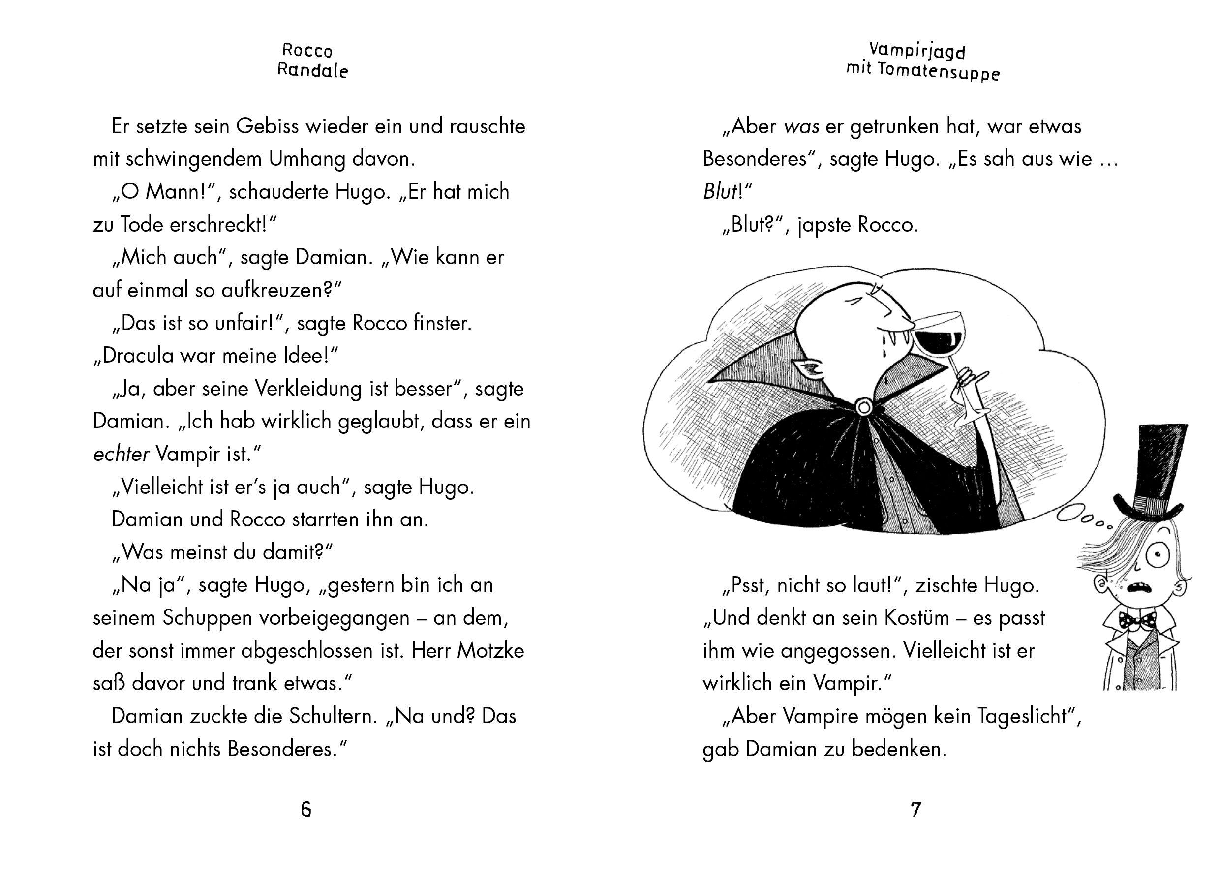 Beispielinhalt (Bild) Rocco Randale 10. Vampirjagd mit Tomatensuppe