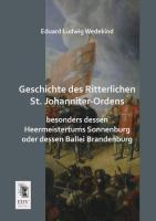Vorderes Coverbild Geschichte des Ritterlichen St. Johanniter-Ordens