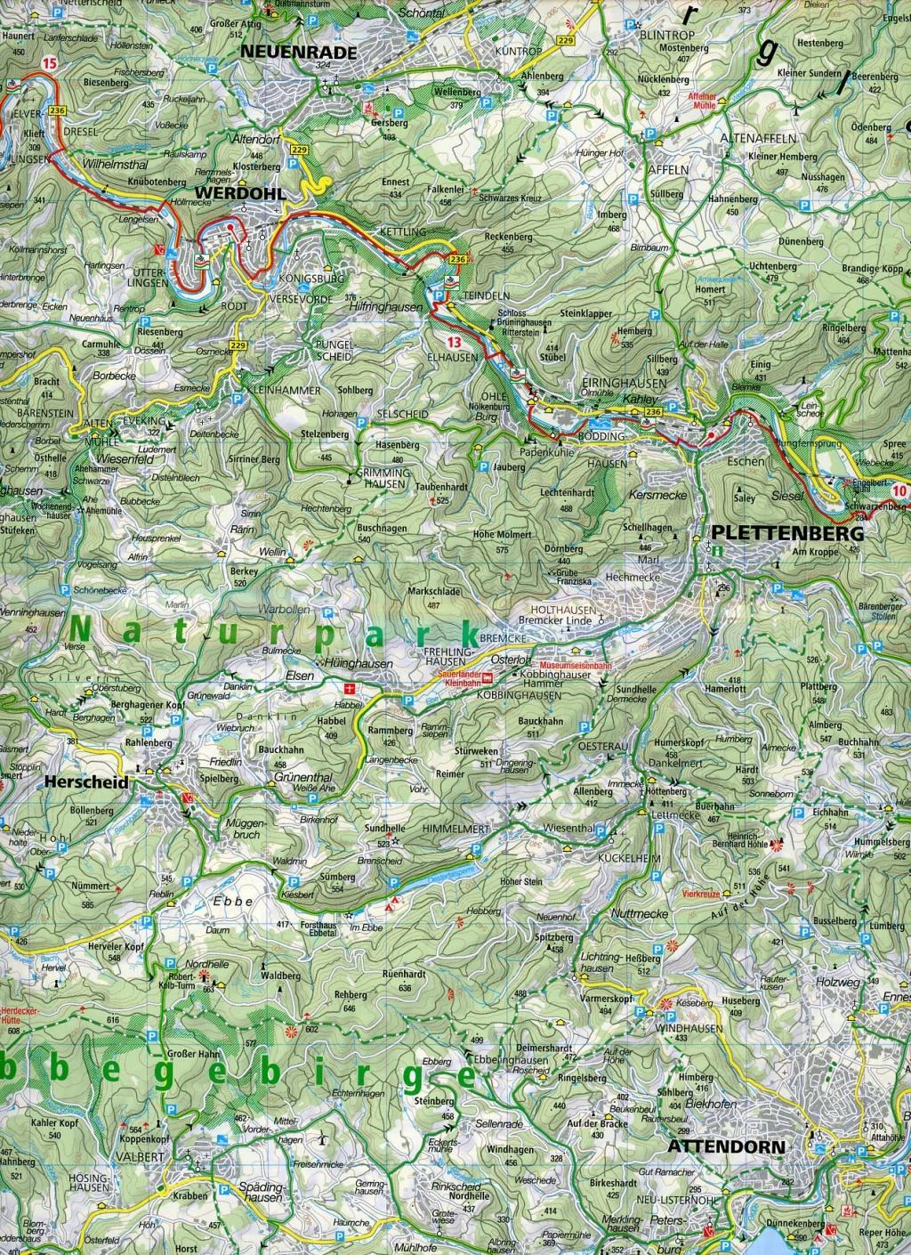 Beispielinhalt (Bild) Sauerland - Arnsberger Wald 1 : 70 000