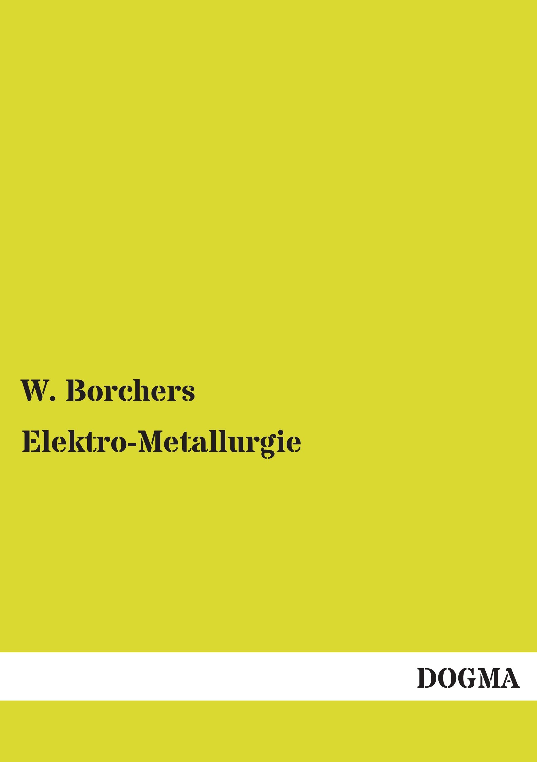 Vorderes Coverbild Elektro-Metallurgie
