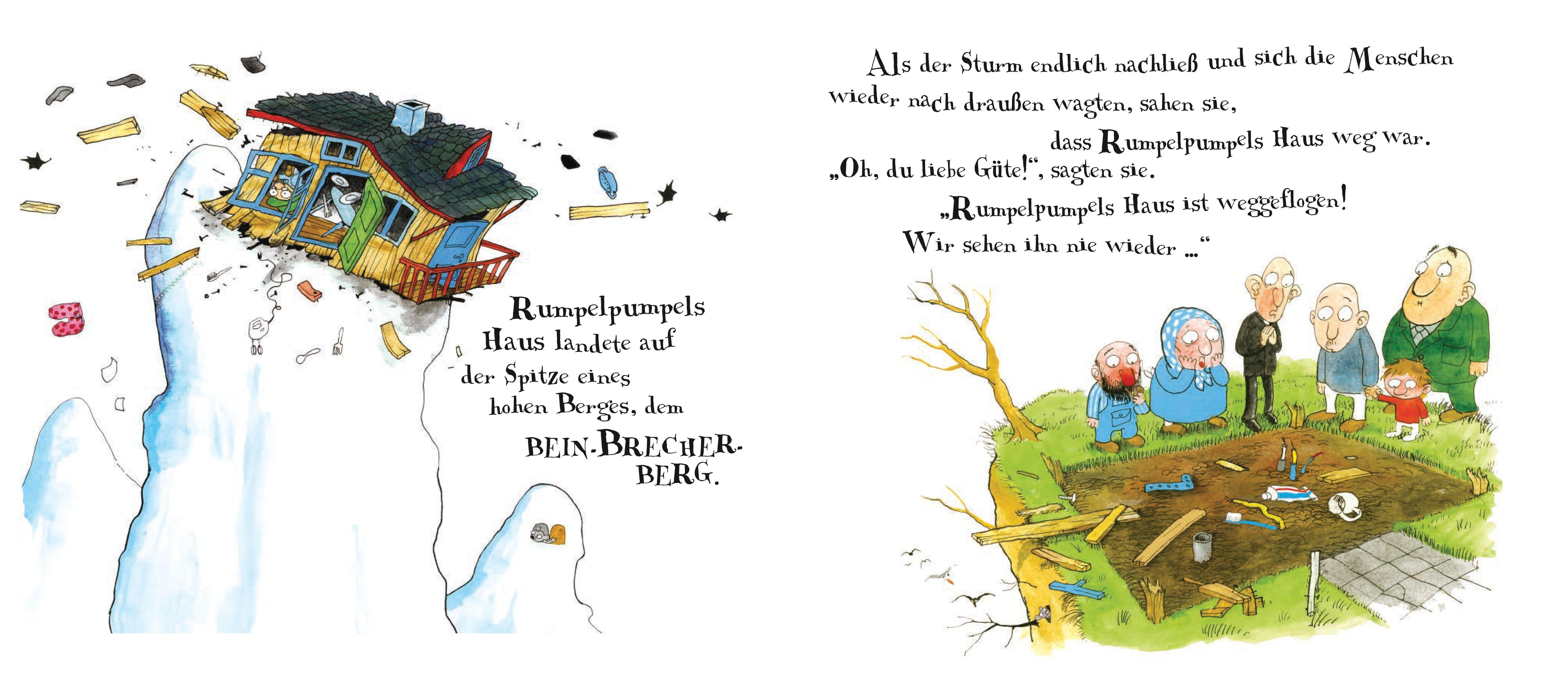 Beispielinhalt (Bild) Herr Rumpelpumpel fliegt weg
