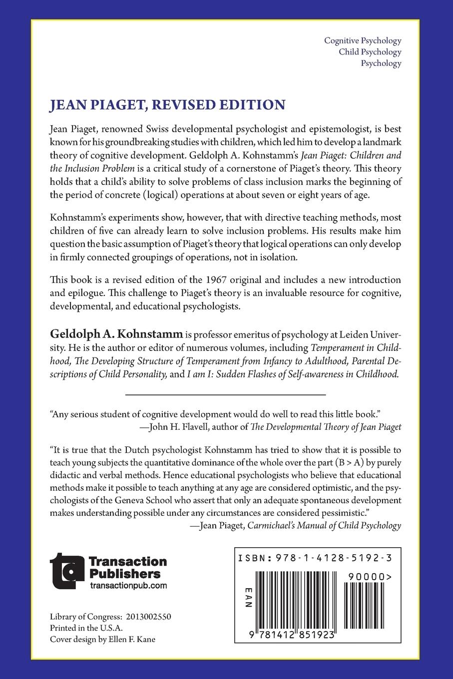 Rückseitencover Jean Piaget