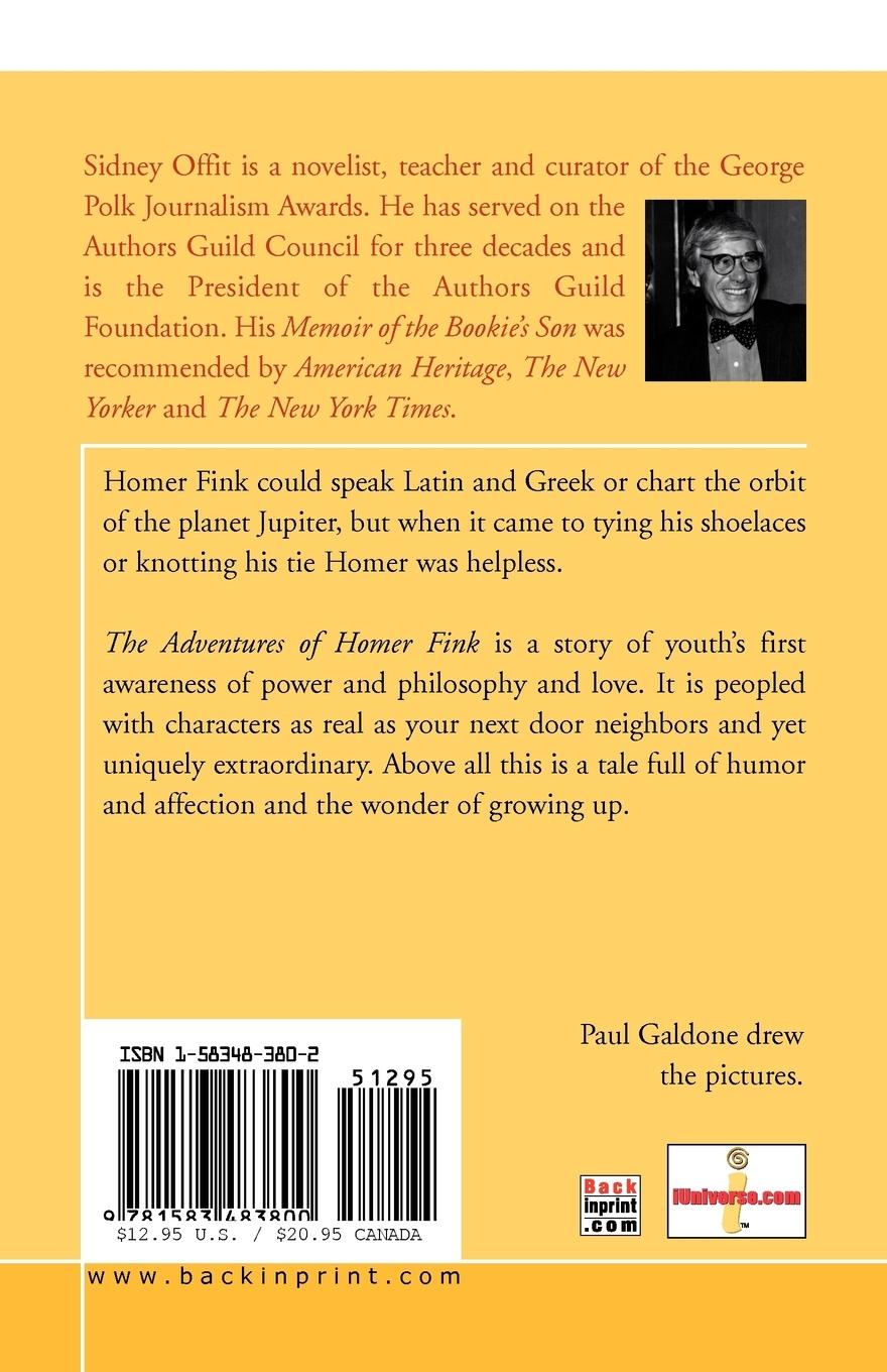 Rückseitencover The Adventures of Homer Fink