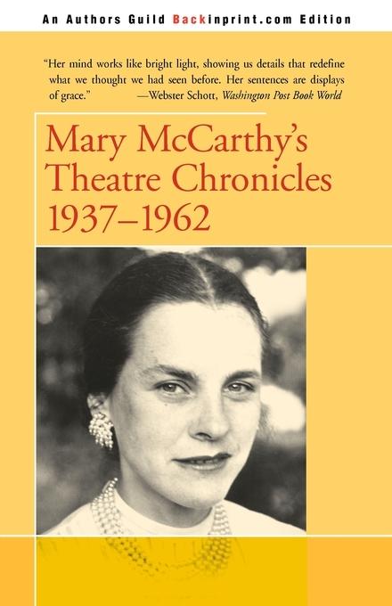Vorderes Coverbild Mary McCarthy's Theatre Chronicles