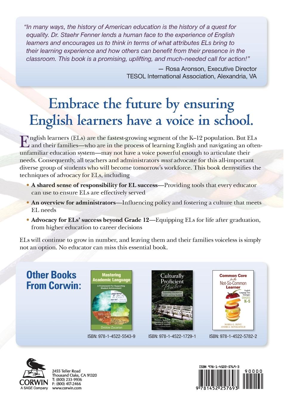 Rückseitencover Advocating for English Learners