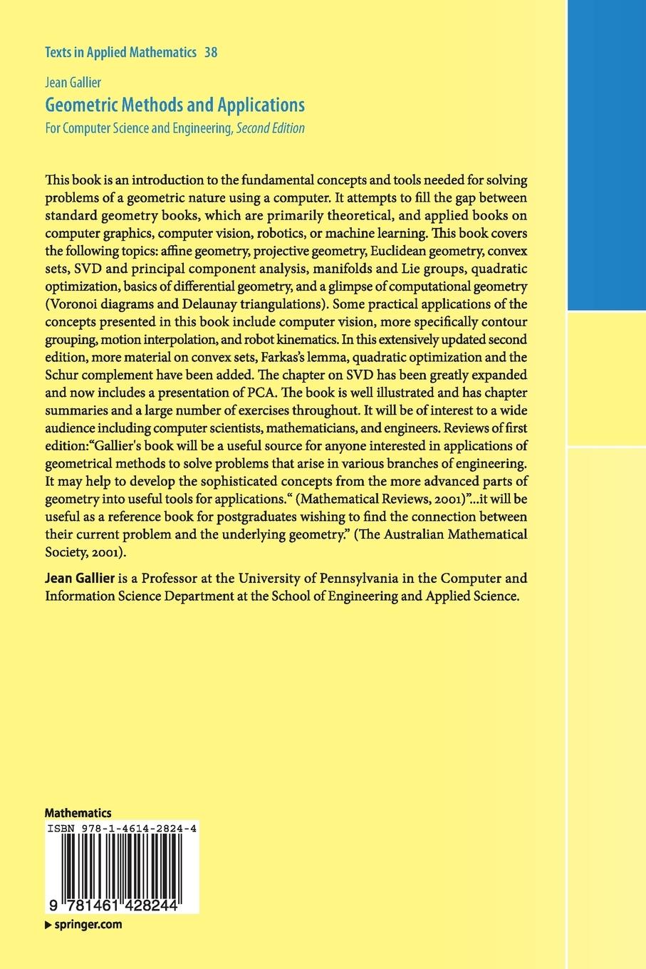 Rückseitencover Geometric Methods and Applications