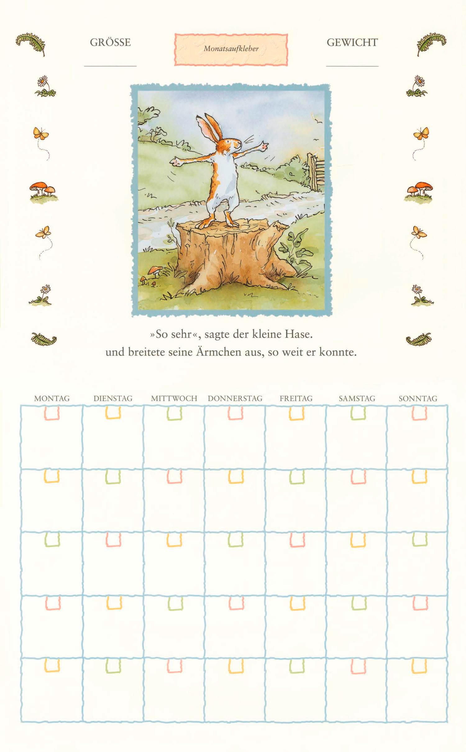 Beispielinhalt (Bild) Baby-Tagebuch. Weißt du eigentlich, wie lieb ich dich hab?