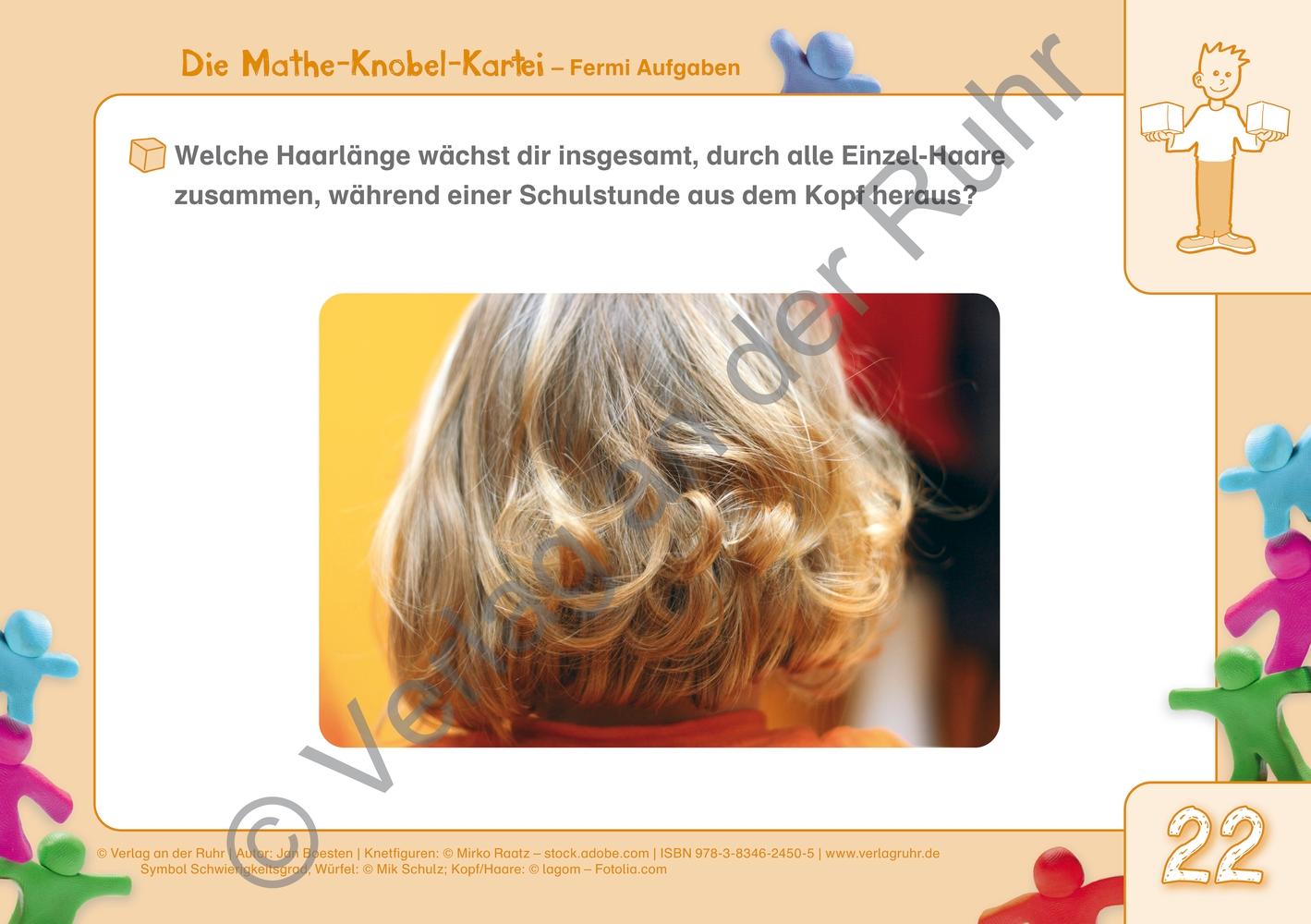 Beispielinhalt (Bild) Die Mathe-Knobel-Kartei: Fermi-Aufgaben, Klasse 3-6