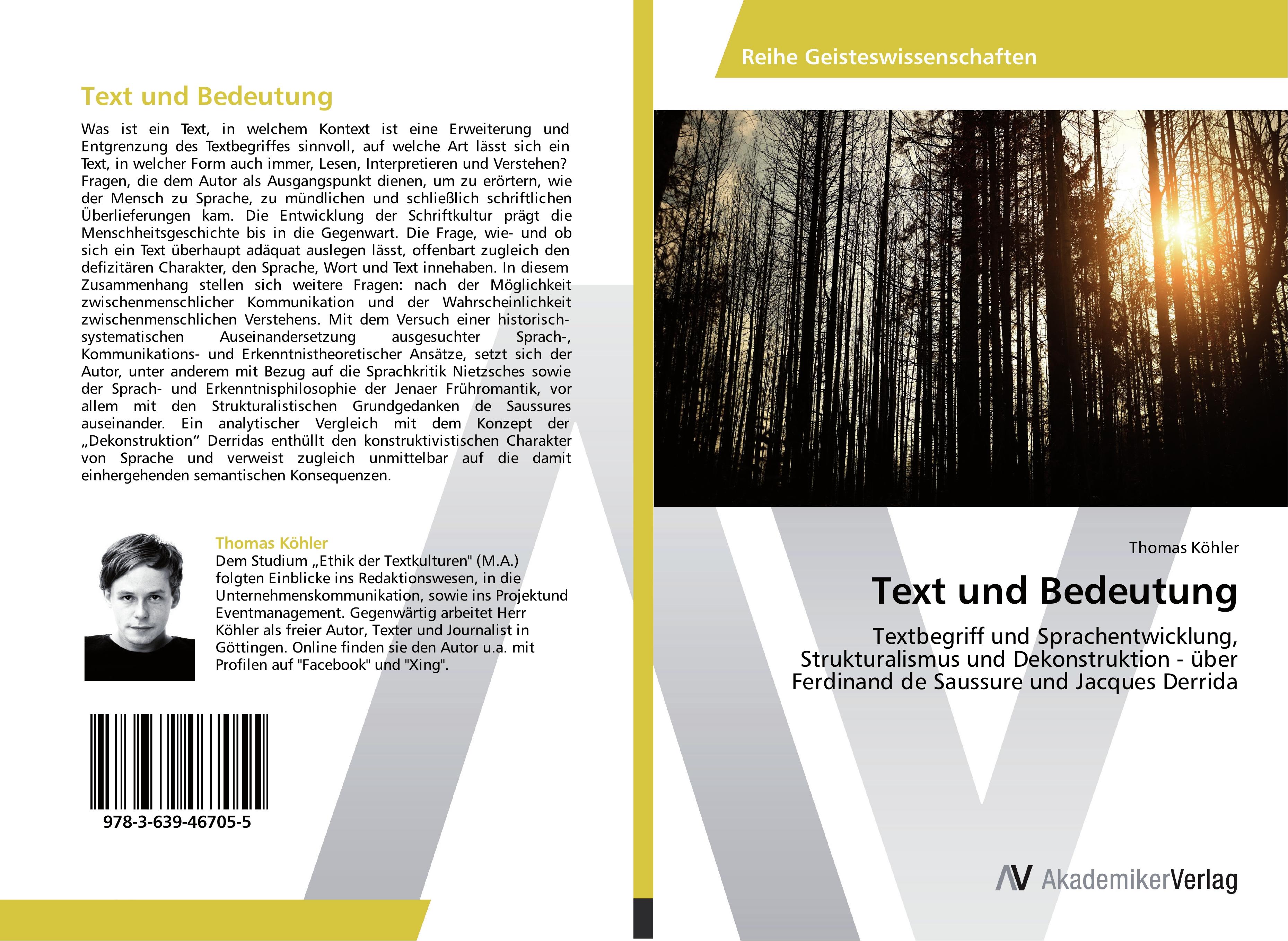 Vorderes Coverbild Text und Bedeutung