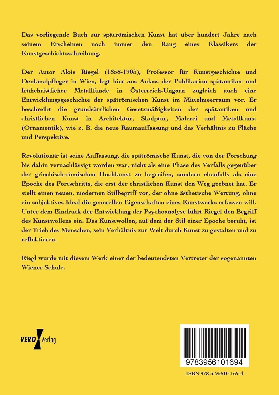 Rückseitencover Spätrömische Kunst-Industrie