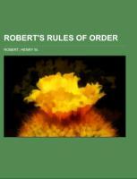 Vorderes Coverbild Robert's Rules of Order