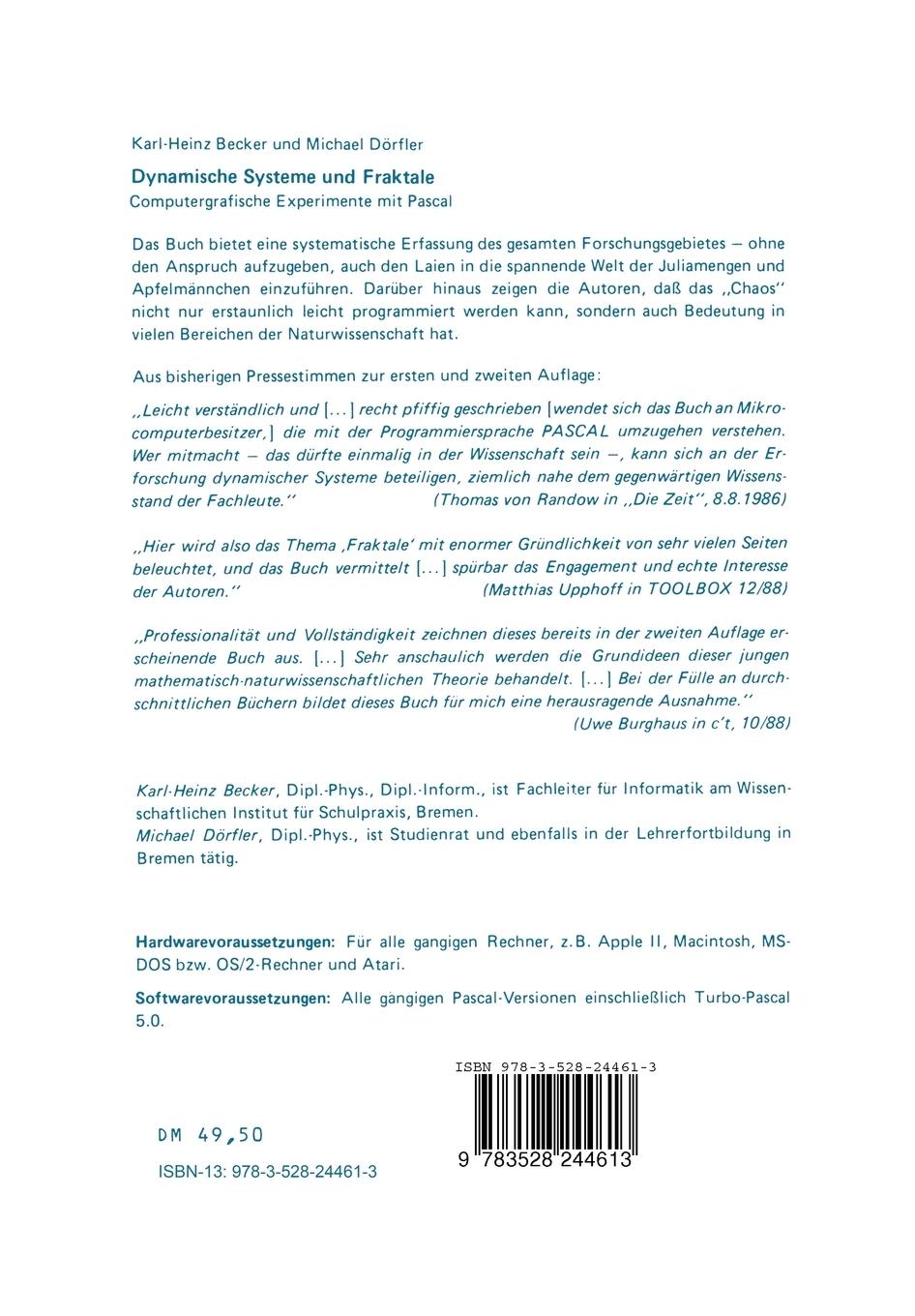 Rückseitencover Dynamische Systeme und Fraktale