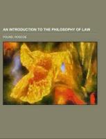 Vorderes Coverbild An Introduction to the Philosophy of Law