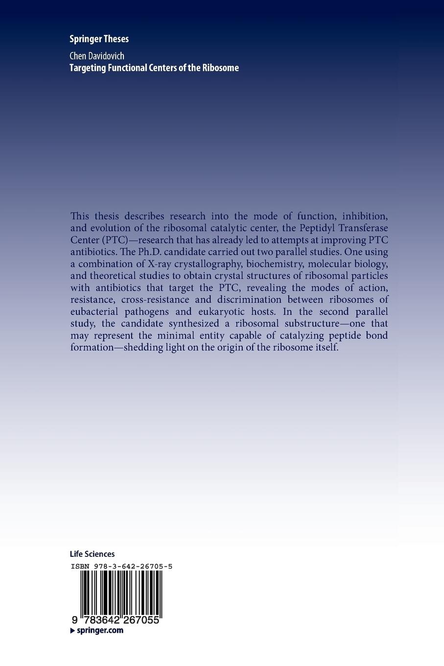 Rückseitencover Targeting Functional Centers of the Ribosome