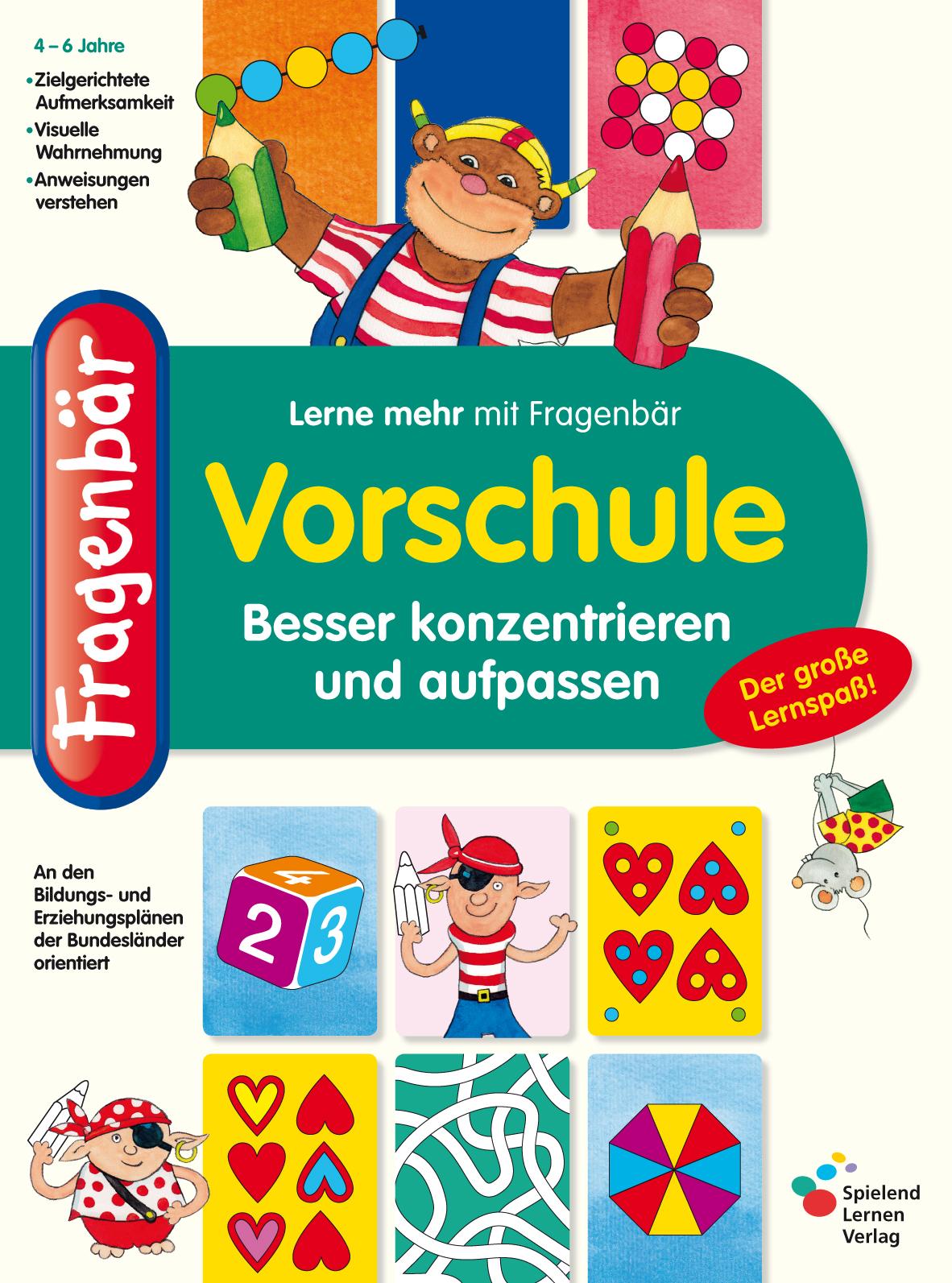 Vorderes Coverbild Vorschule. Besser konzentrieren und aufpassen