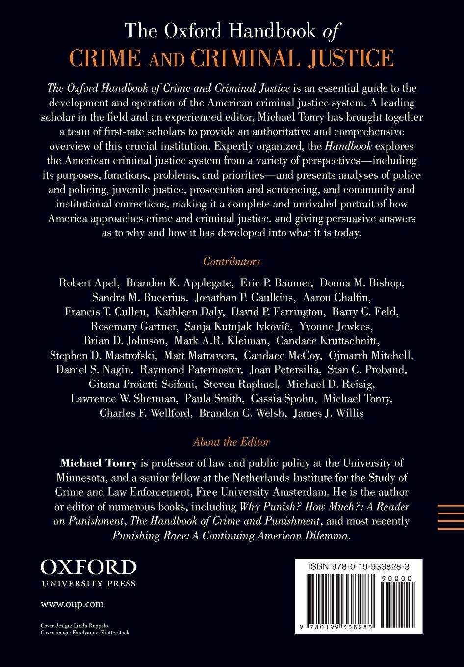 Rückseitencover The Oxford Handbook of Crime and Criminal Justice