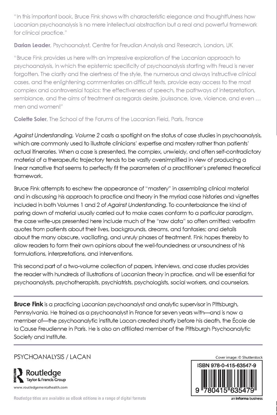 Rückseitencover Against Understanding, Volume 2