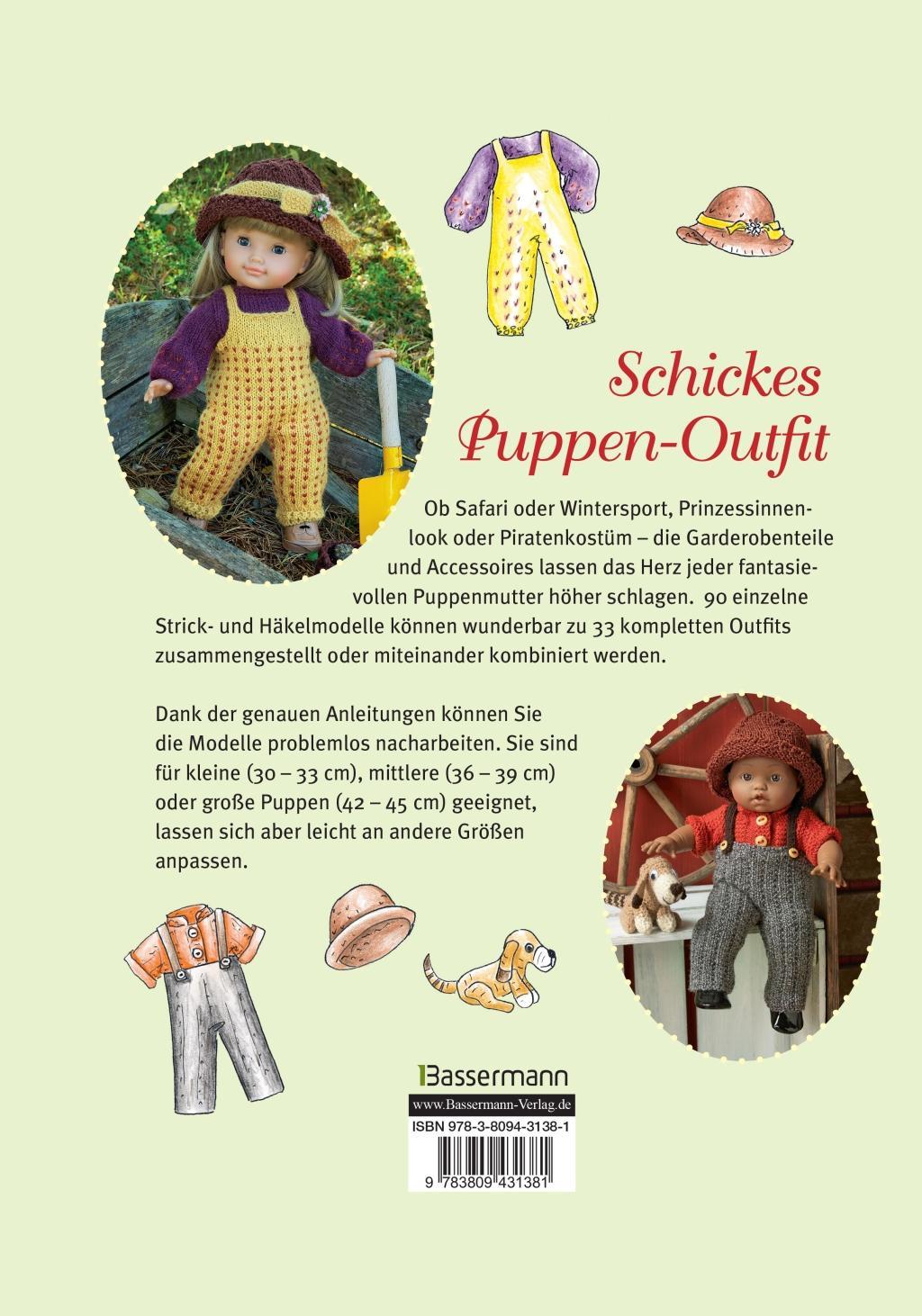 Beispielinhalt (Bild) Maschenmode für Puppen. Puppenkleider zum Stricken und Häkeln in drei Größen