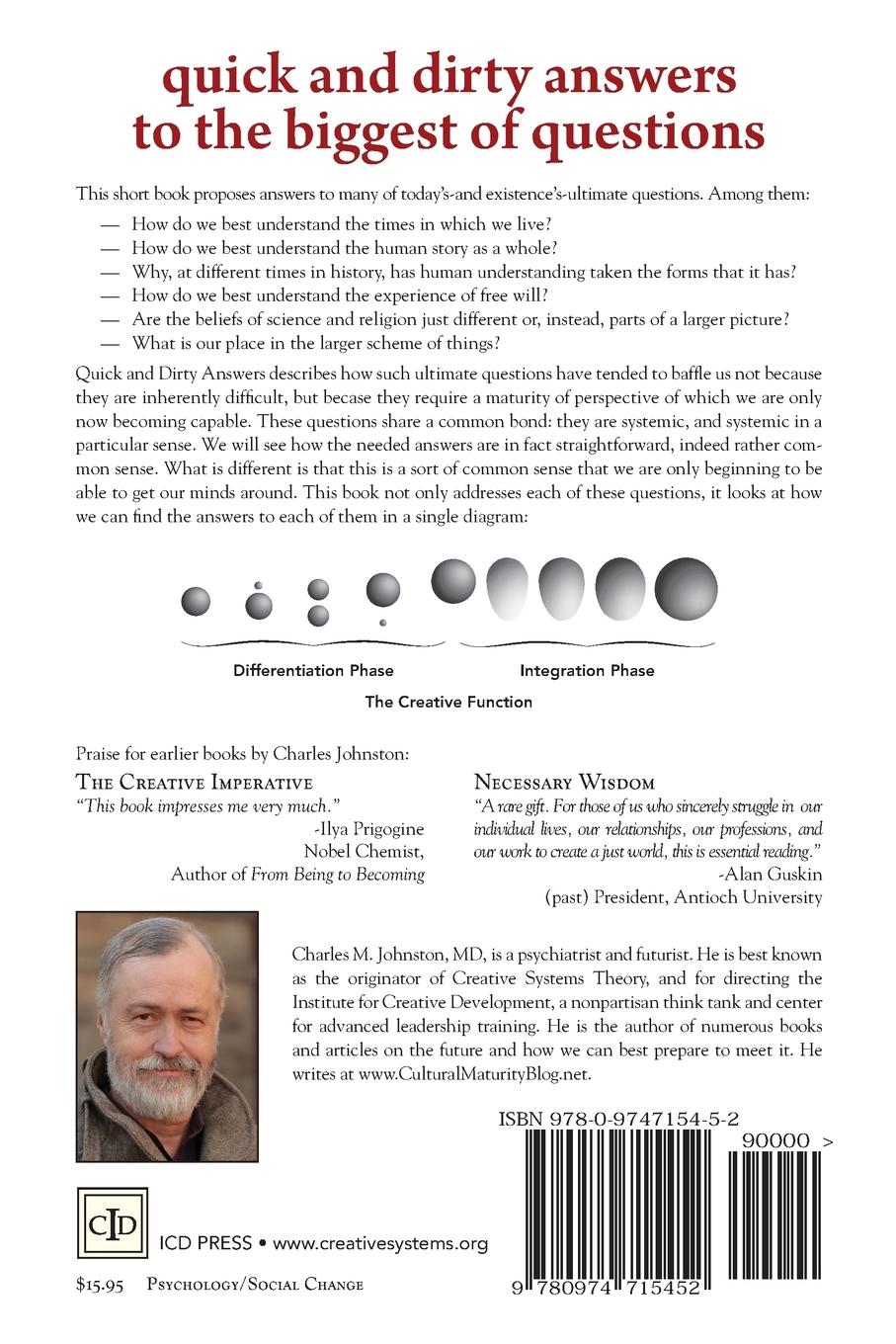 Rückseitencover Quick and Dirty Answers to the Biggest of Questions