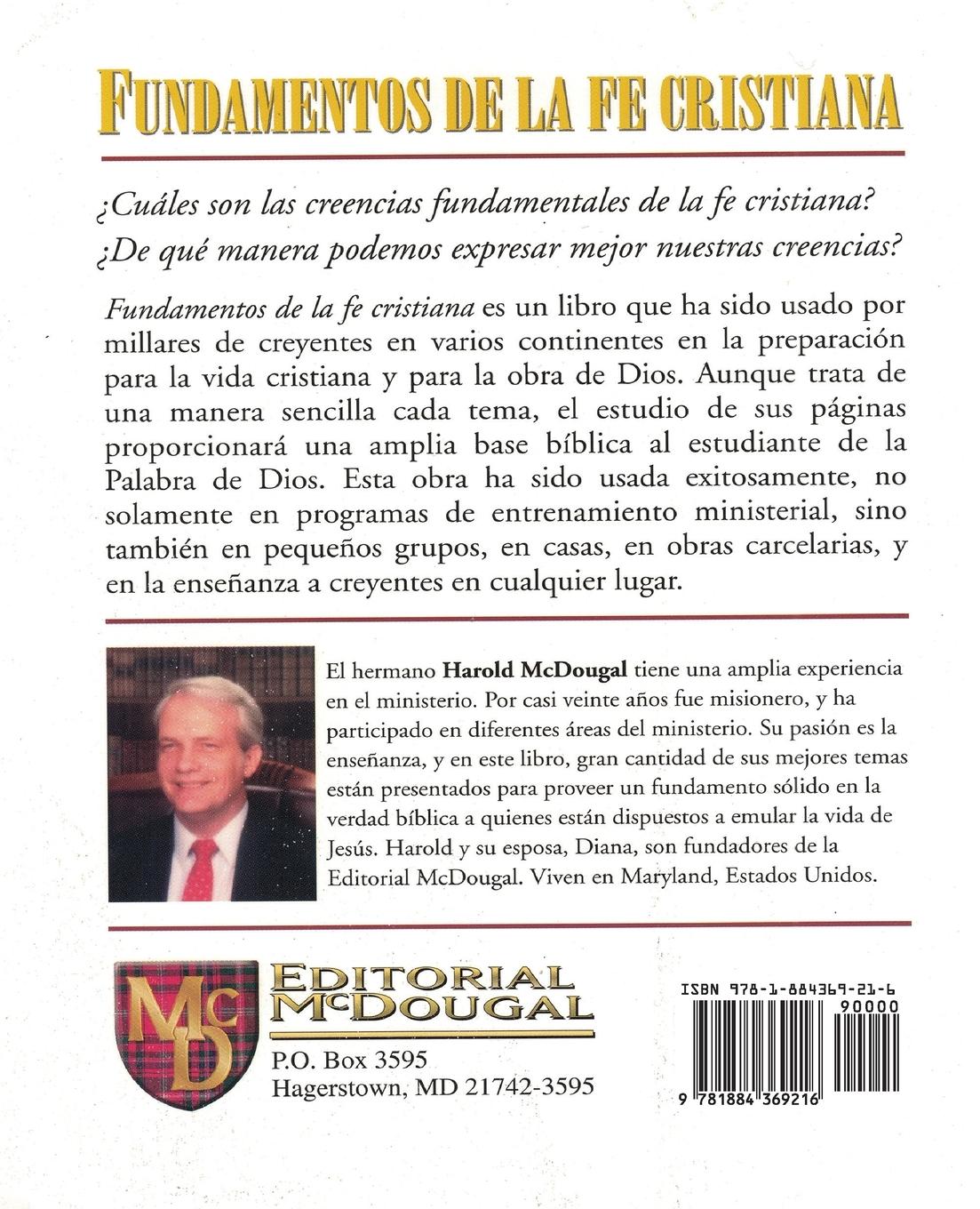 Rückseitencover Fundamentos de la fe Cristiana