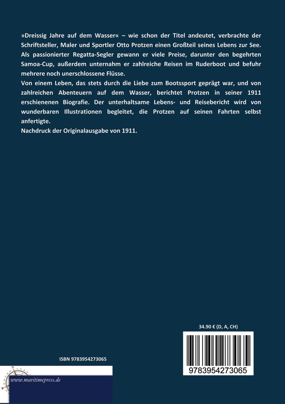 Rückseitencover Dreissig Jahre auf dem Wasser