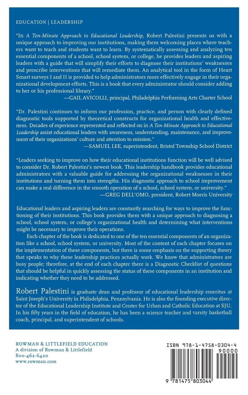 Rückseitencover Ten-Minute Approach to Educational Leadership