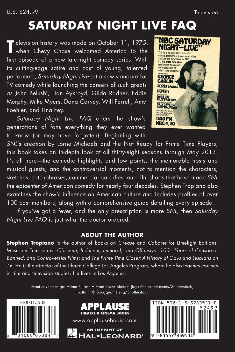 Rückseitencover Saturday Night Live FAQ