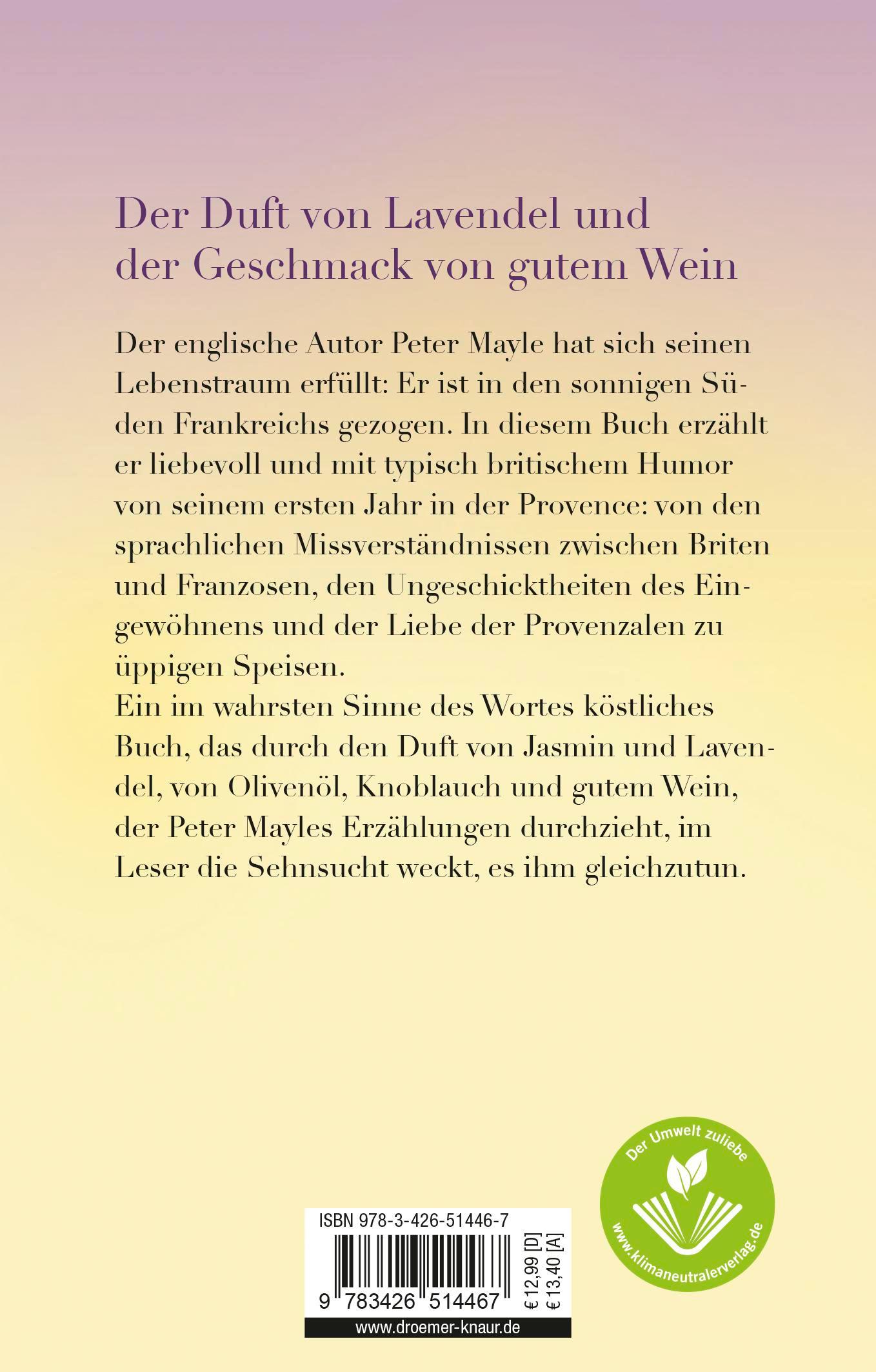 Rückseitencover Mein Jahr in der Provence