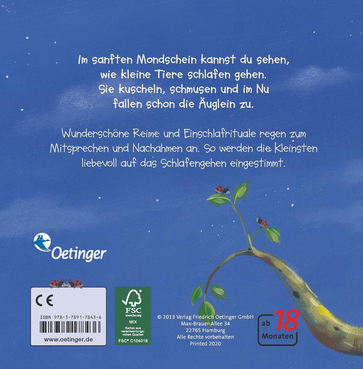 Rückseitencover Wie kleine Tiere schlafen gehen