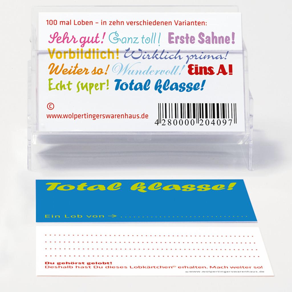 Rückseitencover Lobkärtchen Kinder / 100 Papierkärtchen