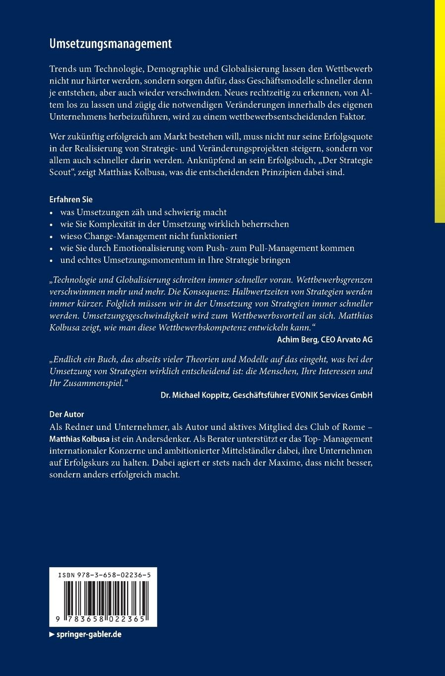 Rückseitencover Umsetzungsmanagement
