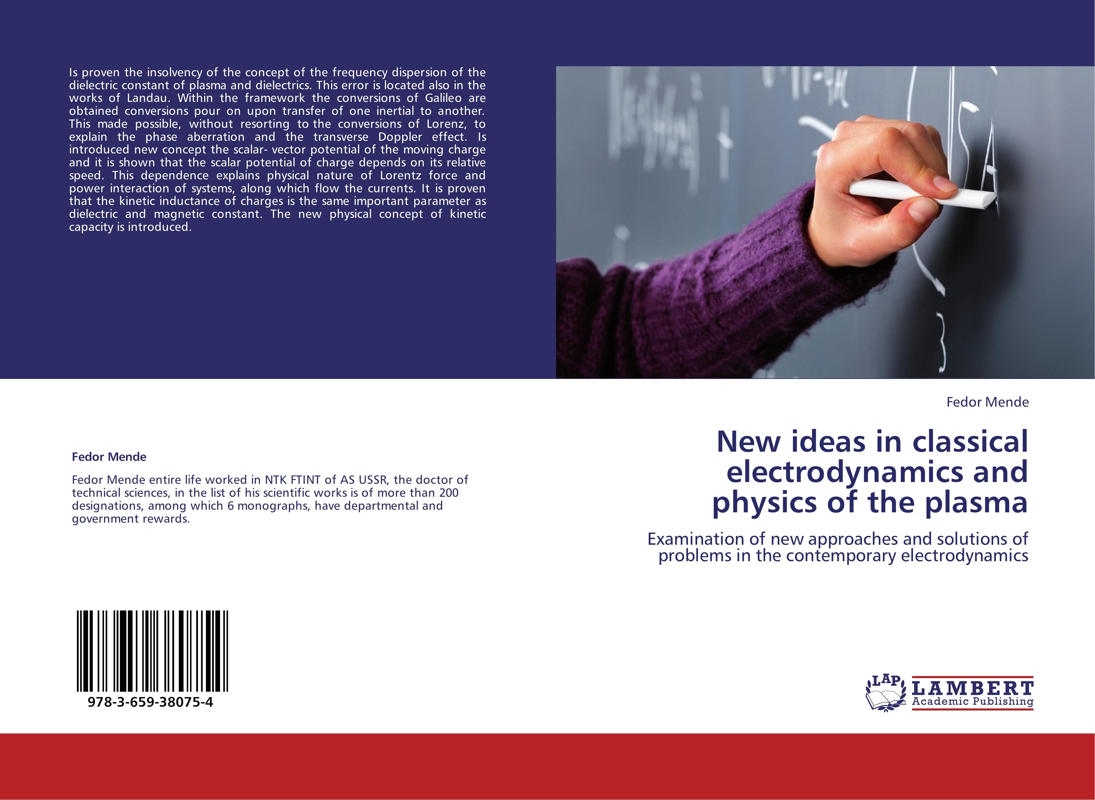 Vorderes Coverbild New ideas in classical electrodynamics and physics of the plasma