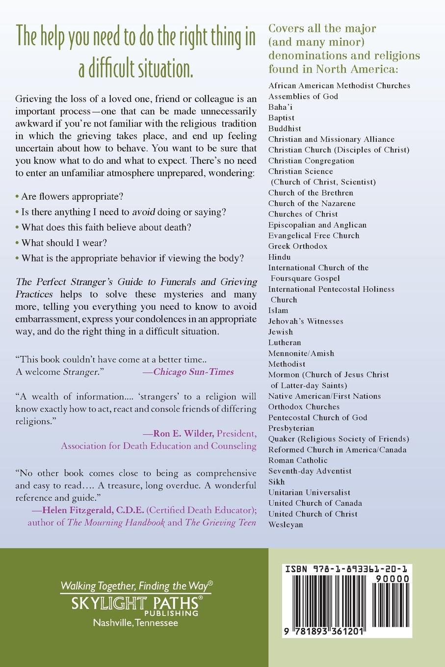 Rückseitencover The Perfect Stranger's Guide to Funerals and Grieving Practices