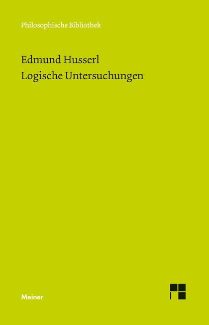 Vorderes Coverbild Logische Untersuchungen