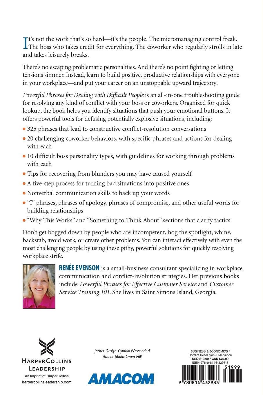 Rückseitencover The Powerful Phrases for Dealing with Difficult People