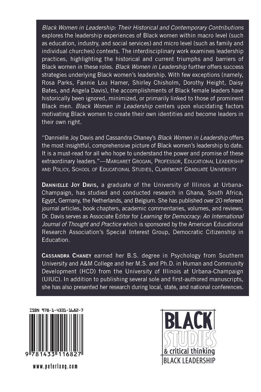 Rückseitencover Black Women in Leadership