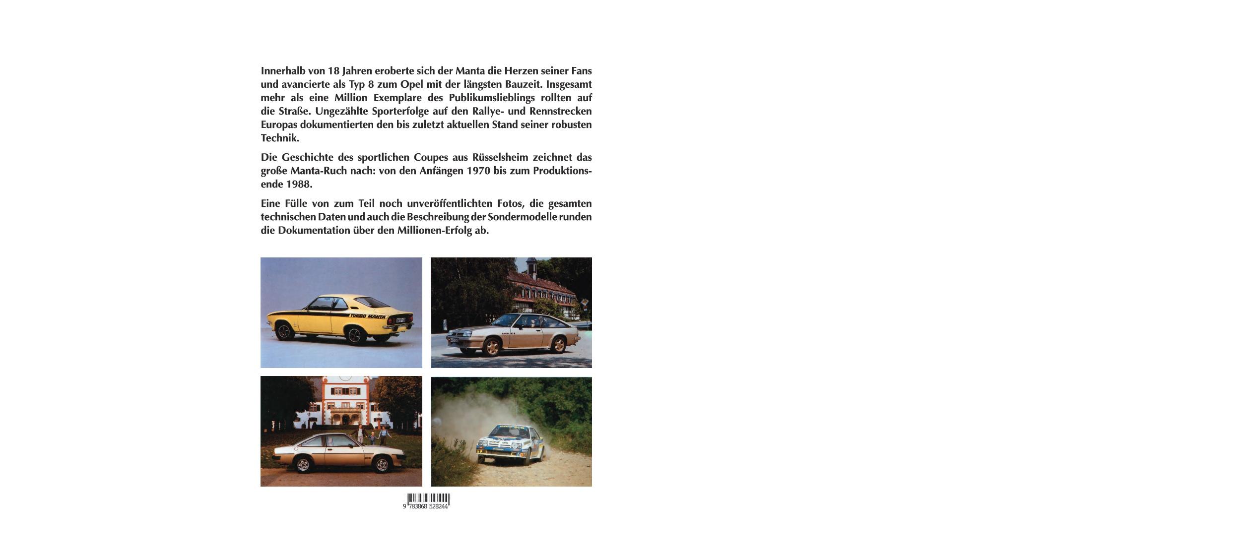 Rückseitencover Das große Opel-Manta-Buch