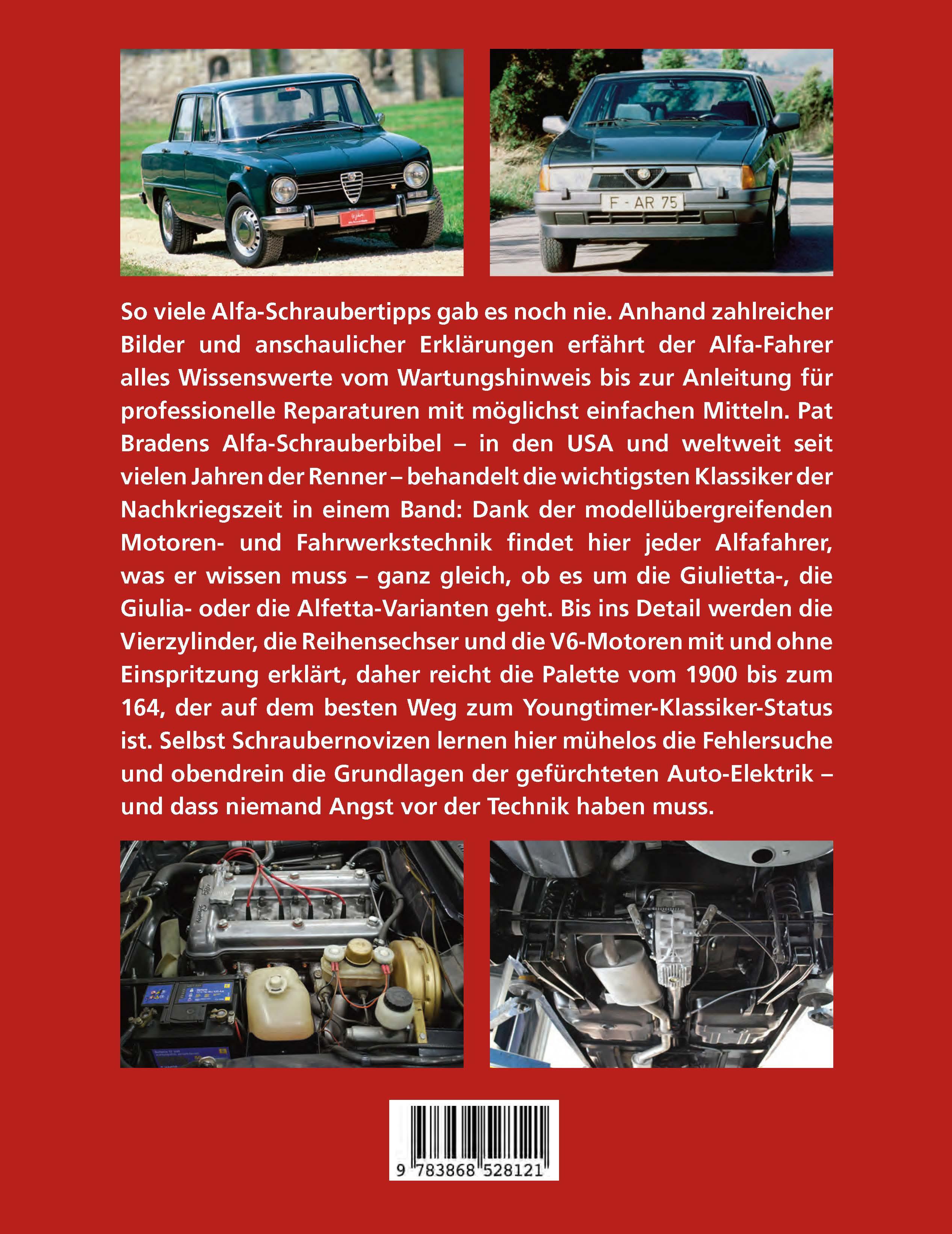 Rückseitencover Alfa Romeo Schrauberhandbuch