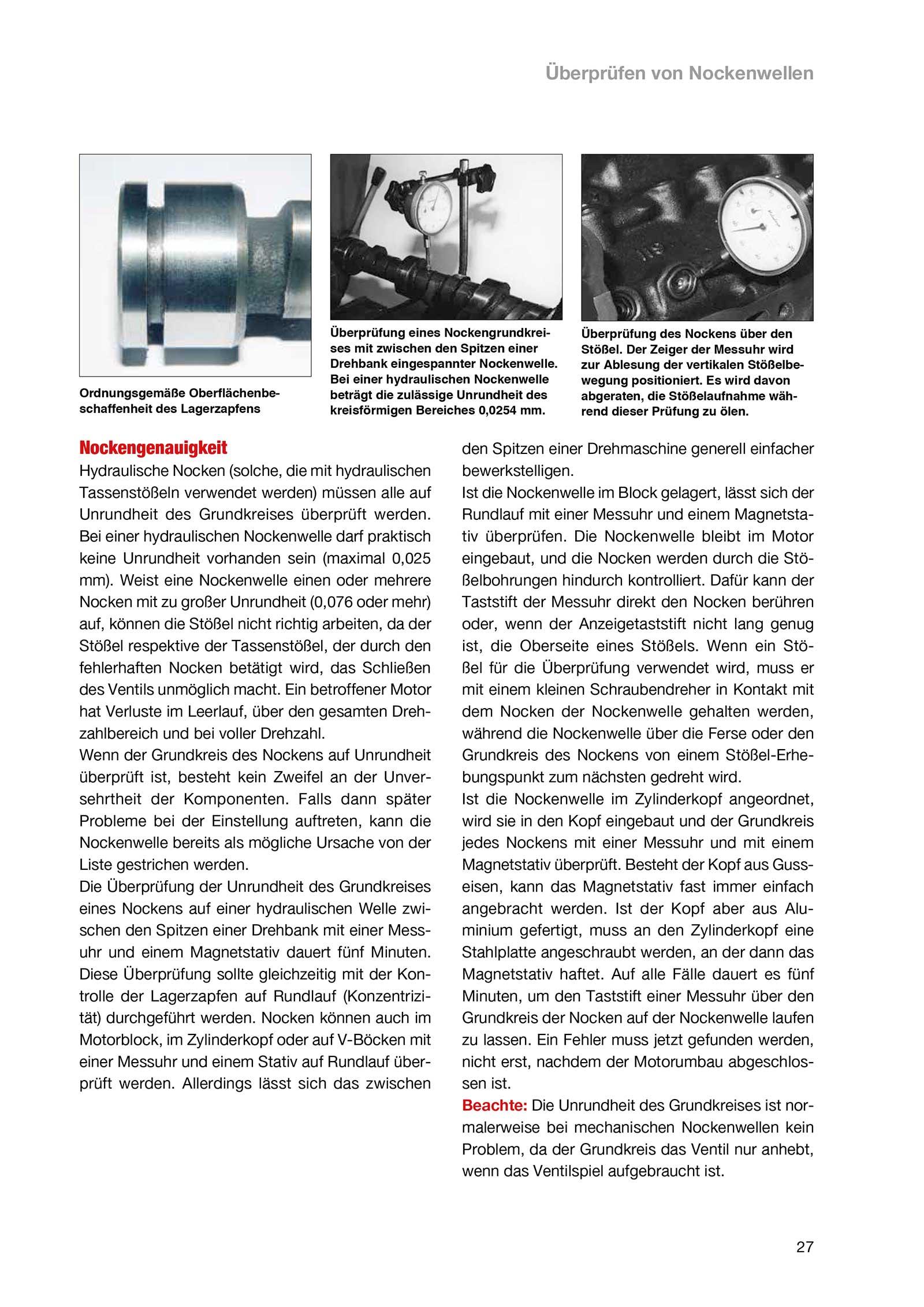 Beispielinhalt (Bild) Praxishandbuch Nockenwellen