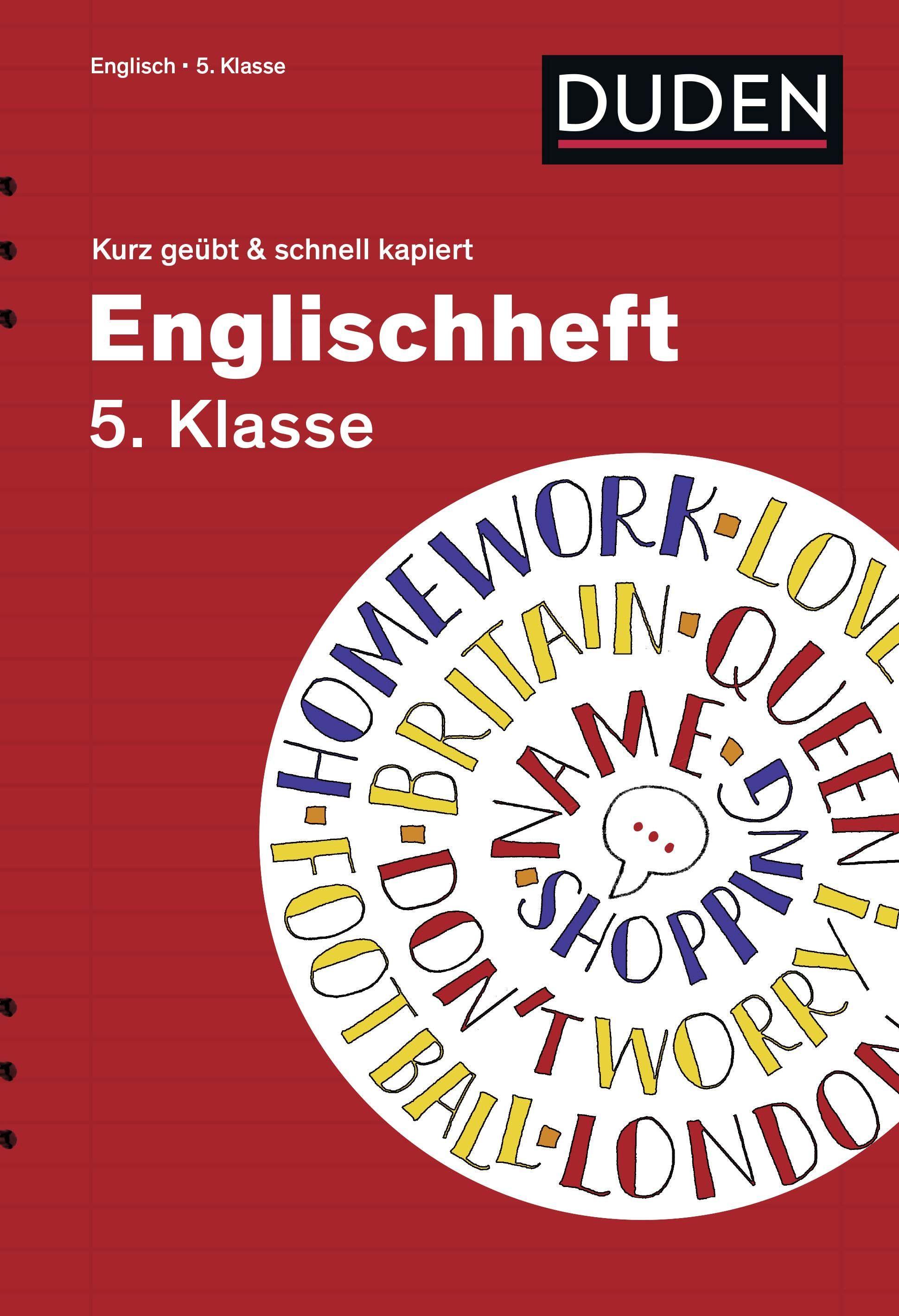 Vorderes Coverbild Englischheft 5. Klasse - kurz geübt & schnell kapiert