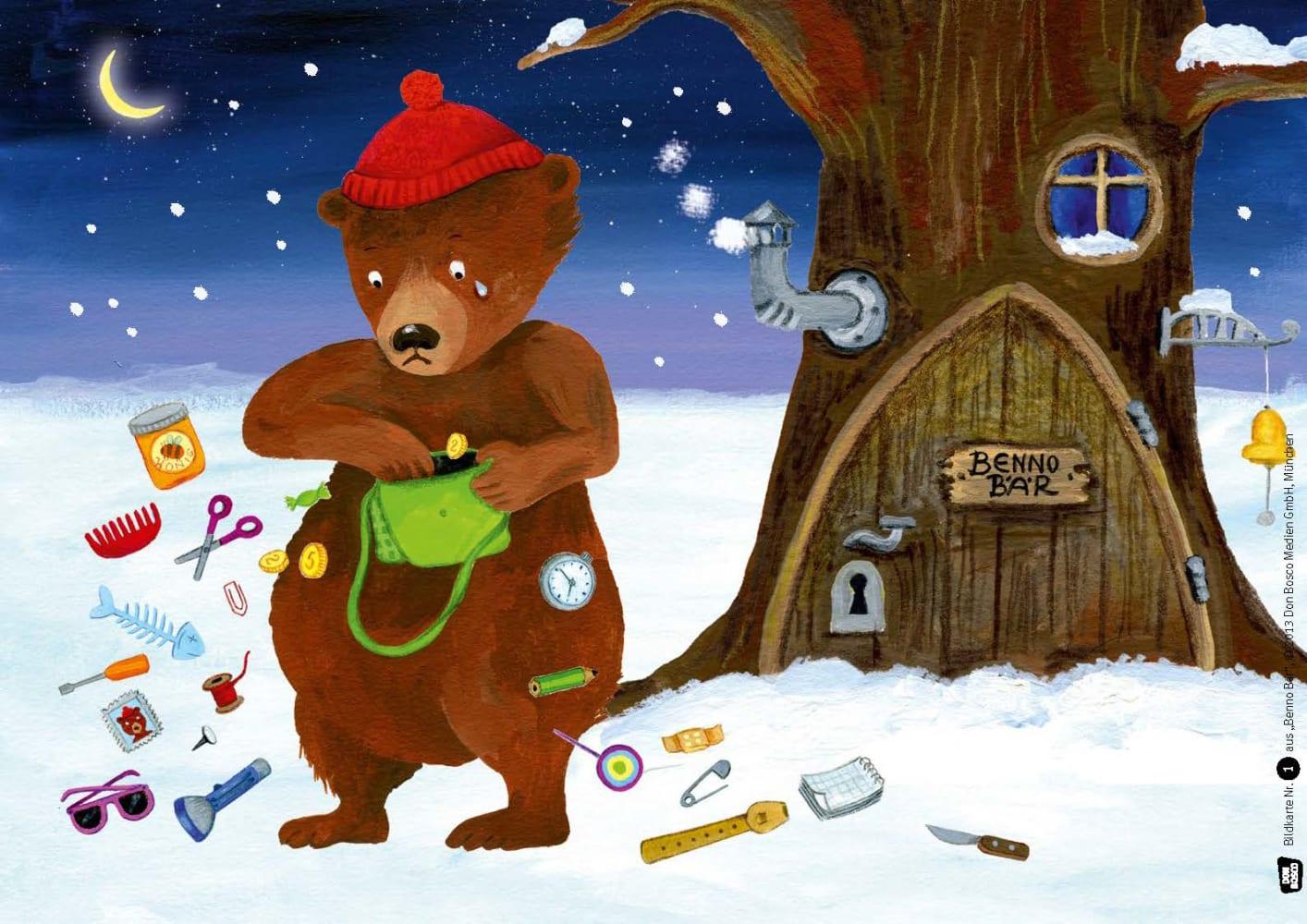 Beispielinhalt (Bild) Benno Bär. Kamishibai Bildkartenset.