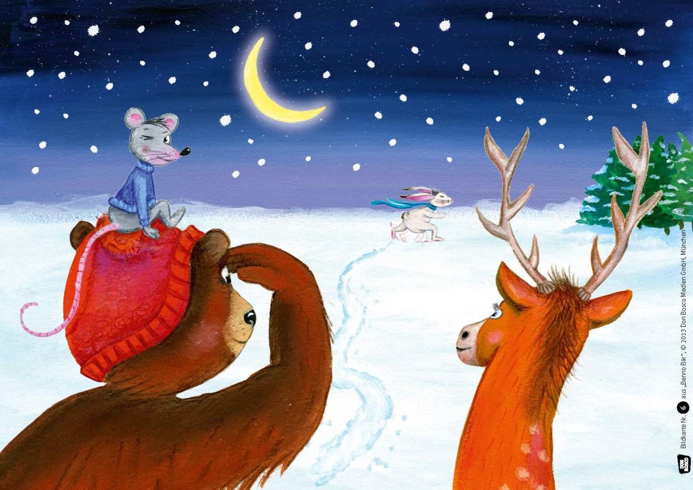 Beispielinhalt (Bild) Benno Bär. Kamishibai Bildkartenset.